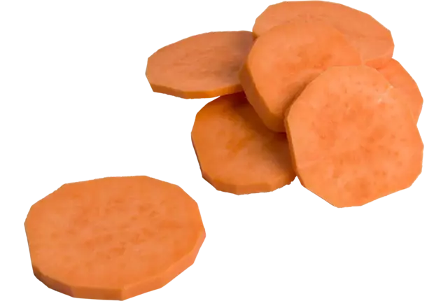 Zoete aardappel plak 4mm zak 1kg